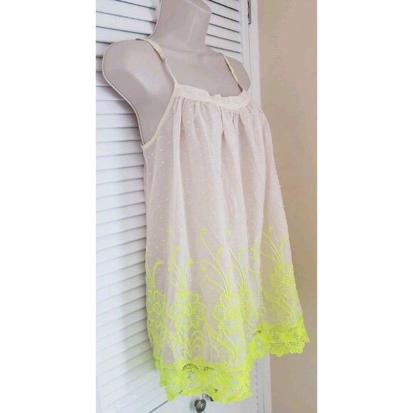 NEW FREE PEOPLE INTIMATELY DAY GLOW SHAPELESS SLIP SMALL IVORY YELLOW COMBO - Picture 6 of 10